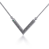 12 Zodiac Symbols Silver Necklace with round Birthstone of your choice