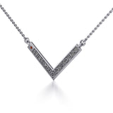 12 Zodiac Symbols Silver Necklace with round Birthstone of your choice - Jewelry