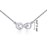 Infinity Cat Silver Necklace TNC489 - Jewelry