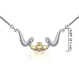 Modern Celtic Claddagh Necklace TNV057 - Jewelry