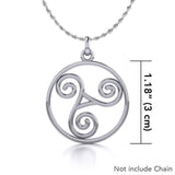 Celtic Sterling Silver Spiral Pendant TP038 - Jewelry