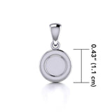 Coffee Cup Plate Silver Pendant TP042 - Jewelry