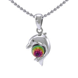 Dolphin Gemstone Pendant TP070 - Jewelry