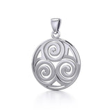 Celtic Triskele Silver Pendant TP086 - Jewelry