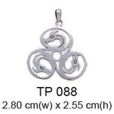 Celtic Dragons Silver Pendant TP088