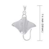 Ocean dreams as wide as the Manta Ray ~ Sterling Silver Pendant TP1004 - Jewelry