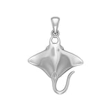 Ocean dreams as wide as the Manta Ray Small Sterling Silver Pendant TP1008 - Jewelry