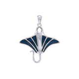 Paua Shell Manta Ray Silver Pendant TP1077 - Jewelry