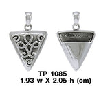 Celtic Knotwork Silver Triangle Pendant TP1085
