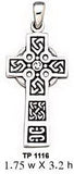 Celtic Knotwork Cross Silver Pendant TP1116