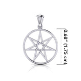 Fairy Elven Pentacle Silver Pendant TP1208 - Jewelry