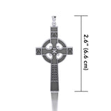 Medieval Celtic Cross Silver Pendant TP121
