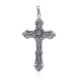 Medieval Fleur de Lis Cross Silver Pendant TP122