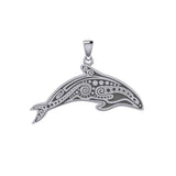 In the Dolphin's world of kind and calm ~ Sterling Silver Pendant TP1374 - Jewelry