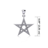 Silver Pentagram Pendant TP1441 - Jewelry