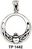 Celtic Claddagh & Celtic Knotwork Silver Pendant TP1442 - Jewelry