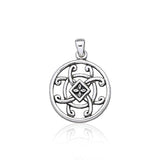 Celtic Knotwork Flowers Silver Pendant TP1444 - Jewelry
