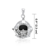 3 Dimensional Diving Helmet Sterling Silver Pendant TP1510 - Jewelry