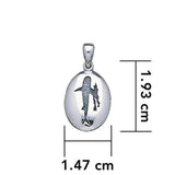 Diver and Whale Shark Silver Pendant TP1521 - Jewelry