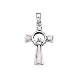 Celtic Claddagh Cross Silver Pendant TP1587 - Jewelry