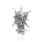 Amy Brown Stargazer Moon Fairy ~ Sterling Silver Jewelry Pendant TP1667