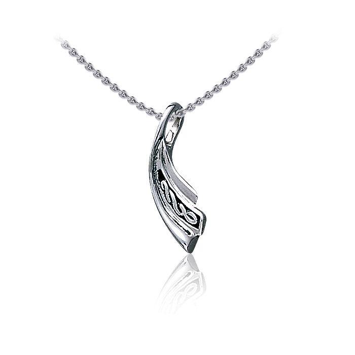 Contemporary Celtic Knotwork Silver Pendant TP1695 - Jewelry
