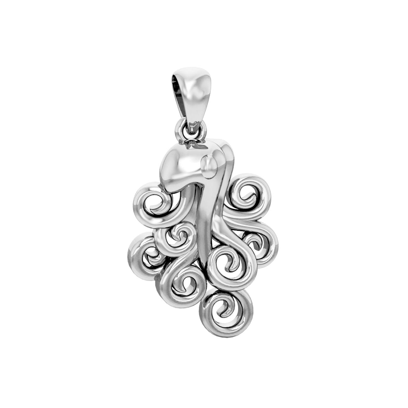 A mystical flexibility ~ Sterling Silver Octopus Pendant Jewelry TP1706