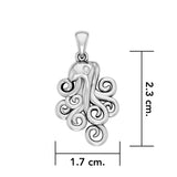 A mystical flexibility ~ Sterling Silver Octopus Pendant Jewelry TP1706
