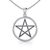 The Beautiful Reminder of a Pentacle Sterling Silver Pendant TP189 - Jewelry