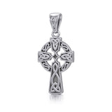 Celtic Knotwork Cross Silver Pendant TP192 - Jewelry