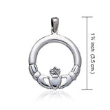 Irish Claddagh Silver Pendant TP198 - Jewelry