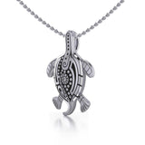 Aboriginal Turtle Silver Pendant TP2326 - Jewelry