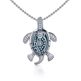 Aboriginal Turtle Silver Pendant TP2326