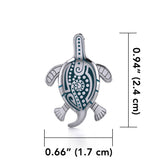 Aboriginal Turtle Silver Pendant TP2326
