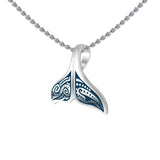 Aboriginal Inspired Sterling Silver Whale Tail Pendant TP2327 - Jewelry