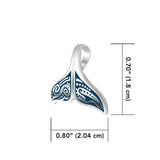Aboriginal Inspired Sterling Silver Whale Tail Pendant TP2327 - Jewelry