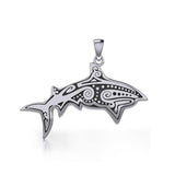 Aboriginal Shark Silver Pendant TP2329 - Pendant