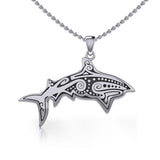 Dive into Ancient Wisdom: Aboriginal Shark Silver Pendant - TP2329 | Embrace the Strength and Spirit of the Shark - Jewelry