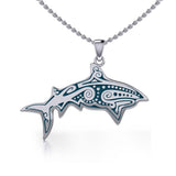 Dive into Ancient Wisdom: Aboriginal Shark Silver Pendant - TP2329 | Embrace the Strength and Spirit of the Shark - Jewelry