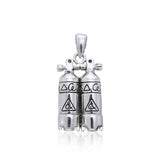 Double Dive Air Tank Silver Pendant TP2331 - Jewelry