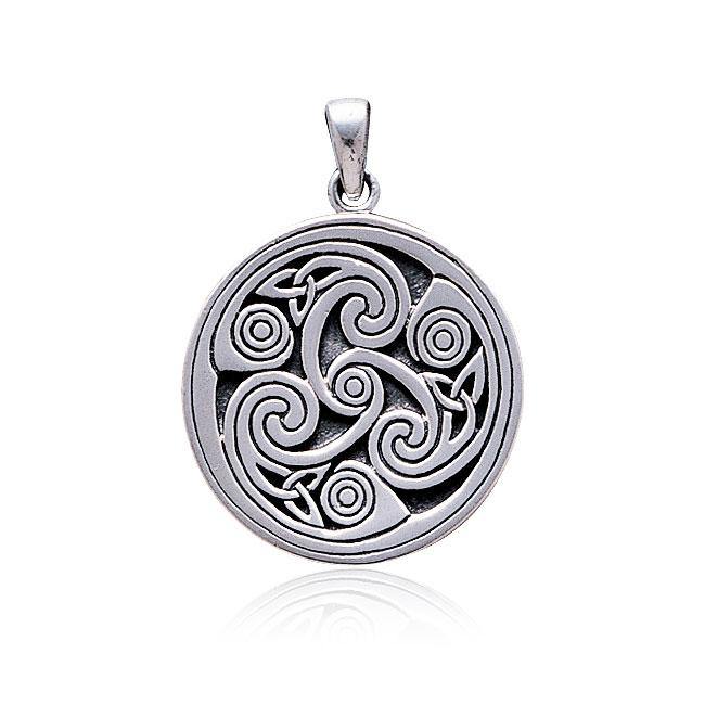 Celtic Silver Spiral Pendant TP239 - Jewelry