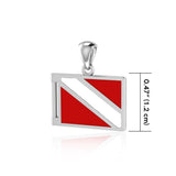 Dive Flag Sterling Silver Pendant TP2705 - Jewelry