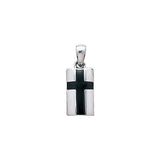 Inlay Modern Cross Silver Pendant TP2789 - Jewelry