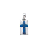 Inlay Modern Cross Silver Pendant TP2789 - Jewelry