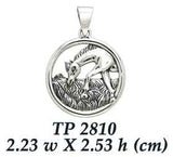 Grazing Horse Silver Pendant TP2810 - Jewelry