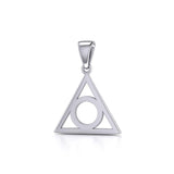 Small Triangle AA Recovery Sterling Silver Pendant TP283