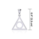 Small Triangle AA Recovery Silver Pendant TP283 - Jewelry
