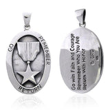 Military Medallion Silver Pendant TP2916 - Jewelry