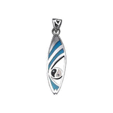 Ying Yang Surf Sterling Silver Pendant TP2947