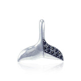Marcasite Whale Tail Silver Pendant TP296 - Jewelry